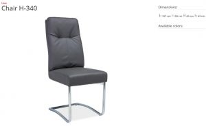 H-340 grey krēsls ― Krēslu veikals Bruņinieku 98,Rīga, 10.00-18.00, tālr.67205028, 29104805